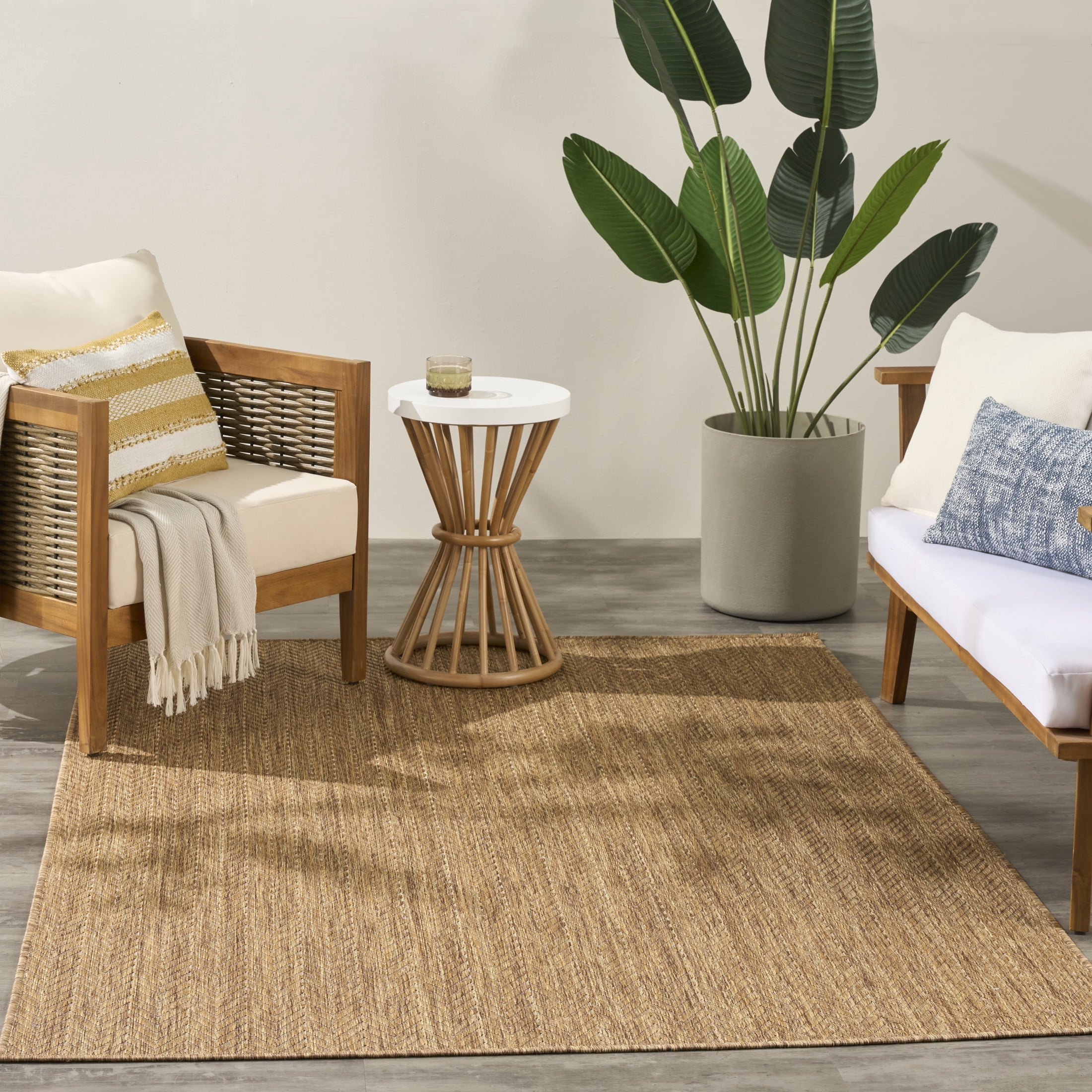 Nourison Horizon Indoor/Outdoor 5' x 7' Natural Modern Rug