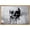NATURAL, variant on wall26 Framed Canvas Print Wall Art Melting Skull on Gritty Gray City Wall Abstract Shapes Digital Art Graffiti & Street Art Scenic Cityscape for Living Room, Bedroom, Office - 24"x36"