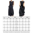 thumbnail image 2 of Mamelucos Sin Mangas Mamelucos sueltos para mujer Monos de pierna ancha con botones de lino y algodón informales (Negro XXL) Ygjytge para Mujer Negro T S, 2 of 7