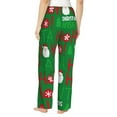 thumbnail image 3 of Junzan Cute Santa Women'S Pajama Pants Drawstring Comfy Sleep Bottoms With Pockets, 3 of 9