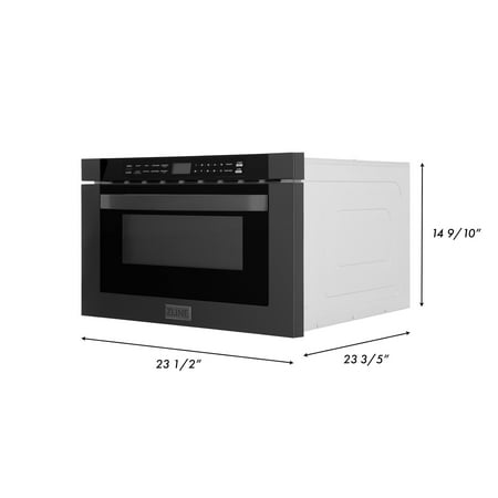 ZLINE - 24" 1.2 cu. ft. Built-in Microwave Drawer in Black Stainless Steel - Black