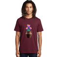 thumbnail image 2 of Clay-Pot-Flowers Mens Graphic Tee, 100% Cotton, Casual Summer Wear, 2 of 2