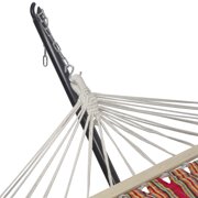 Northlight Cotton Striped Hammock - 75 x 59 - Red and Green