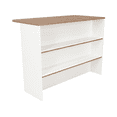 thumbnail image 3 of Barra de Cocina Excelsior Diamante Blanco y Castaño Isla Desayunador con Repisas Organizadoras, 3 of 8
