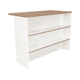 thumbnail image 3 of Barra de Cocina Excelsior Diamante Blanco y Castaño Isla Desayunador con Repisas Organizadoras, 3 of 8