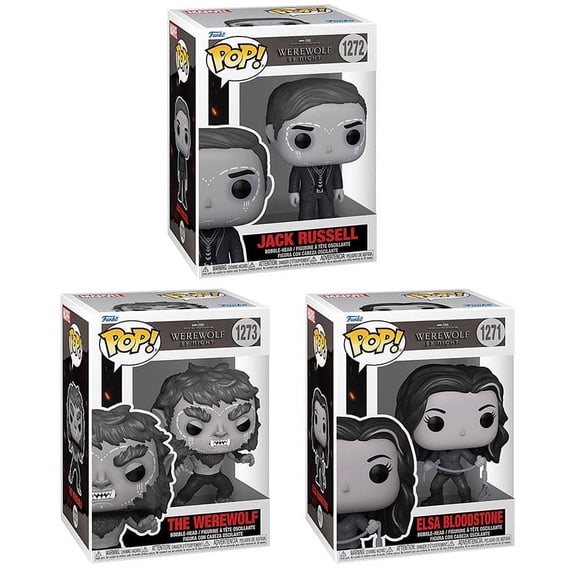 Funko POP! Marvel Werewolf By Night Vinyl Figures - SET OF 3 [Elsa, Jack & The Werewolf]