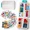 10 white squares, variant on UFORU Travel Pill Organizer Box with 146 Labels, 10 Compartment Small Pill Case Medicine Kit, Portable Pocket Purse Pharmacy, Daily Weekly Vitamin Supplement Medication Holder