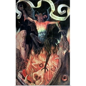 Great BIG Canvas | Rolled Hans Memling Poster Print entitled Hell, right hand panel from the Triptych of Earthly Vanity and Divine Salvation,