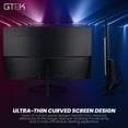 thumbnail image 4 of GTEK Monitor Gaming 240Hz, Pantalla Sin Marco de 27 Pulgadas Full HD 1920 x 1080P, Curvo 1800R, VA 1ms MPRT, FreeSync, Altavoces, DisplayPort/HDMI, VESA - F2740C, 4 of 5