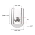 thumbnail image 3 of Uxcell M5 Roll in Spring T-nut with Ball Carbon Steel for 4040 Series Rail with 8mm Slot 10 Pack, 3 of 4