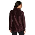thumbnail image 2 of Avalanche Women's 1/4 Snap Up Textured Chevron Sherpa Pullover, 2 of 6