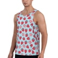 thumbnail image 2 of Haiem Strawberries Men Workout Tank Top Gym Bodybuilding Sleeveless Muscle T Shirts Athletic Tank Breathable Workout Shirt-Large, 2 of 9