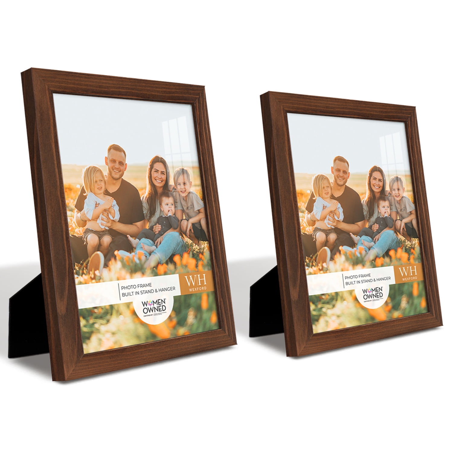 Woodgrain 8 in. x 10 in. Chestnut Picture Frame (Set of 2)