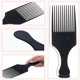 thumbnail image 3 of Peine afro de plástico para cabello liso y rizado, peine afro negro, peine para cortar cabello con dientes anchos y planos, peine para rizos, peine afro de plástico, herramientas en U, 3 of 5