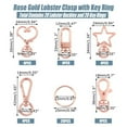 thumbnail image 2 of Rainbow Swivel Lanyard Snap Hook with Key Rings 40pcs 5 Style Lobster Claw Clasps for Keychain Purse Jewelry Making, 2 of 7