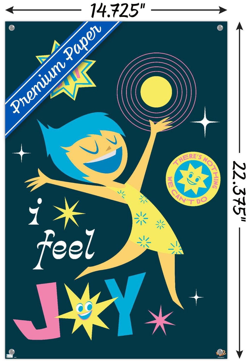 Disney Inside Out 2 - I Feel Joy Wall Poster, 14.725" x 22.375"