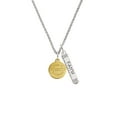thumbnail image 2 of Delight Jewelry Goldtone Engraved Class of 2023 Silvertone Believe Faith Prayer Hope Bar Charm Necklace, 23", 2 of 4