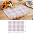 thumbnail image 6 of Buffalo Plaid Placemats Set of 2 Dusty Rose Pink Farmhouse Stripes Minimalist Place Mats Indoor Wipeable Table Mats Washable Cloth Dining Table Placemats for Kitchen Holiday Party Decor 13x19 Inch, 6 of 9
