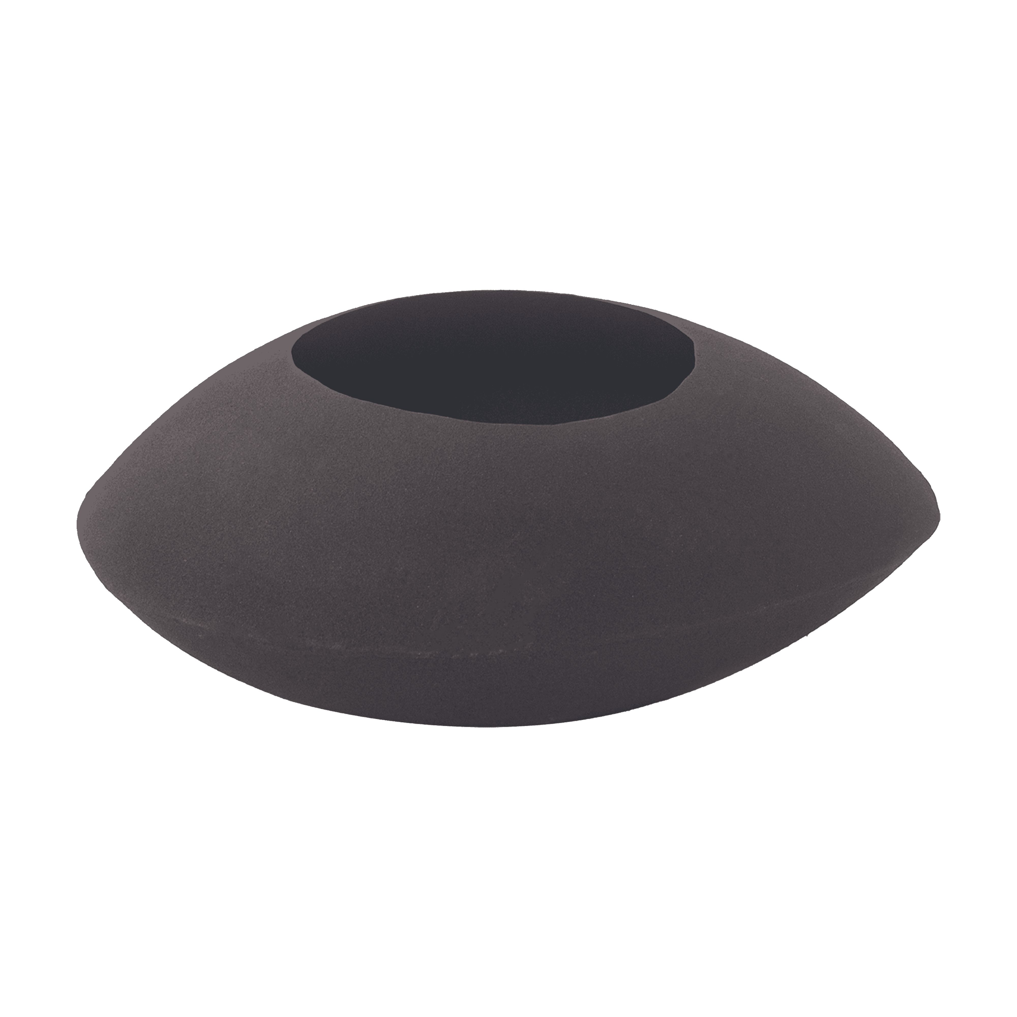 Fab Habitat Cairn Handmade Bowl Metal Planters in Mocha Charcoal with Drainage Holes