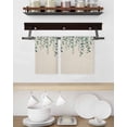 thumbnail image 3 of Teal Green Eucalyptus Leaves Kitchen Dish Towels for Drying Dishes Set of 2, Spring Plants Country Beige Waffle Weave Microfiber Hand Tea Bathroom Towels Quick Dry & Absorbent Towel 15.7x23.6, 3 of 7