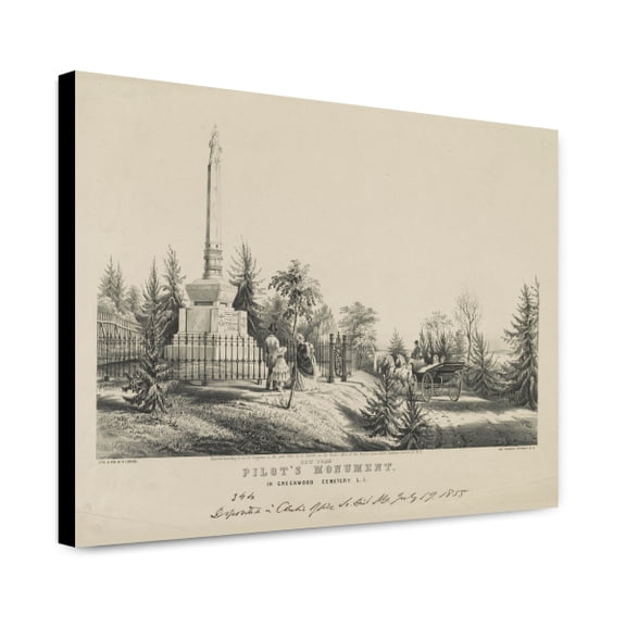Canvas Print: New York Pilot's Monument: In Greenwood Cemetery, L.I., 1855