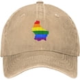 thumbnail image 2 of LGBT Flag Map of Luxembourg Baseball Cap Women Men Hat Vintage Trucker Sun Hat Dad Cowboy Hats, 2 of 8