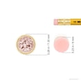 thumbnail image 3 of Angara Collier en Morganite Naturel - Pendentif Solitaire Rond en Morganite avec Lunette en Or Jaune 14K pour Femmes, 3 of 8