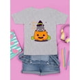 thumbnail image 3 of Halloween Kitten In Pumpkin T-Shirt Juniors -Image by Shutterstock,  Medium, 3 of 4