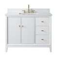 thumbnail image 5 of Vanity Art 42" Bathroom Vanity with Sink and Engineered Marble Top, Freestanding Storage Cabinet with 2 Drawers, 1 Shelf and Flip Down Tray, 5 of 6