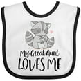 thumbnail image 3 of Inktastic Raccoon My Great Aunt Loves Me Boys or Girls Baby Bib, 3 of 4