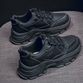 thumbnail image 7 of Fdrone Womens Fashion Lace-Up Chunky Sneakers Walking Athletic Casual Shoes Platform Round Toe Non-Slip Sport Shoes Air Mesh Workout Shoes Dad Sneakers, 7 of 7