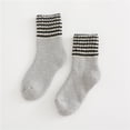 thumbnail image 1 of Up To $10 Socks Gray 2020 New Winter Warm Striped Home Wool Socks for Women, 1 of 3