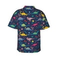 thumbnail image 3 of Haiem Dinosaur Flowers Printed Hawaiian Shirt for Men - Men’s Casual Beach Summer Shirts - Stretch Fabric with Modern Fit-XX-Large, 3 of 9