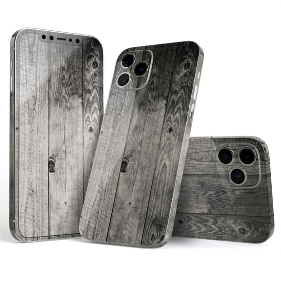 DesignSkinz Dark Washed Wood Planks Full-Body Skin Decal Wrap Cover for iPhone 16