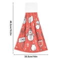 thumbnail image 3 of WOBOGO Christmas Element Hand Towel Set of 2 Absorbent for Kitchen and Bathroom With Velcro Hanging Loop 18.2×14in, 3 of 7