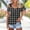 Dark Gray, variant on Women's V-Neck T-Shirt, Loose Fit Short Sleeve Blouse with Lattice Stripe and Breathable Design for Casual Summer Wear