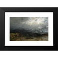 thumbnail image 2 of Ludwig Willroider 14x10 Black Modern Framed Museum Art Print Titled - Cloudy Moor Landscape in the Foothills (1878), 2 of 5