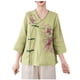 thumbnail image 3 of Vestidos Casuales Para Mujer, Blusas De Mujer De Moda Blusas casuales holgadas de manga corta con cuello en V y manga 1/2 para mujer, 3 of 3