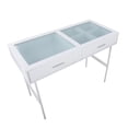 thumbnail image 4 of LumiSource White Steel, White Wood Emery Console Table, 4 of 9
