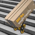 thumbnail image 6 of S AFSTAR Stair Climbing Cart, Heavy-Duty 350 lbs Capacity Stair Dolly for Stairs, Folding Trolley Cart with Telescoping Handle & Rubber Wheels, Portable Stair Climber Cart for Groceries Warehouse, 6 of 9