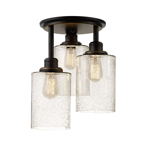 Annecy 3-Light Oil-Rubbed Bronze Semi-Flush Mount Ceiling Light
