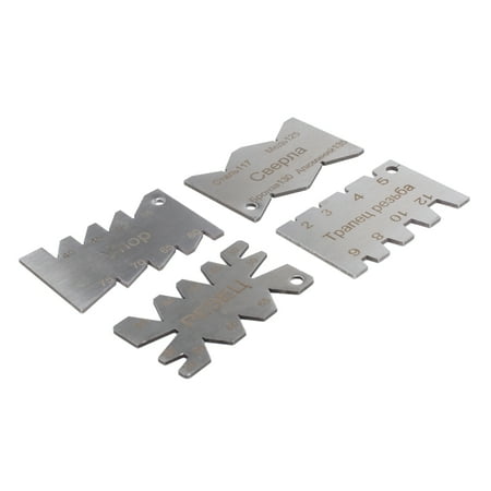 

4Pcs Screw Cutting Gauge Machining Threads Angle Gauges Stainless Steel Measuring Tool Gauging Tools