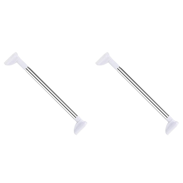 2X Barra Telescópica para Ropa Sin Perforaciones, Extensible, de Acero Inoxidable, para Cortinas, de Fácil Instalación para Bricolaje.