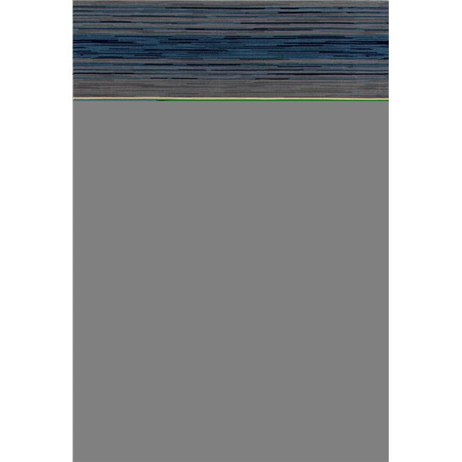 Art Carpet 841864108163 5 x 8 ft. Bastille Collection Heathered Stripe Border Woven Area Rug, Blue