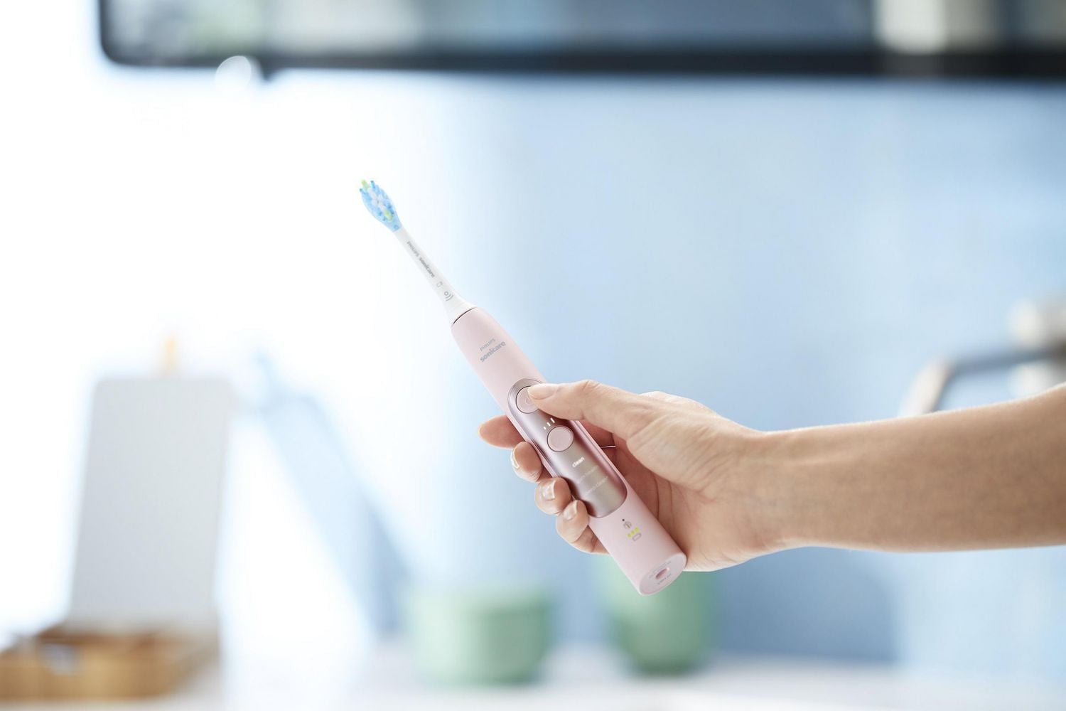 Philips Sonicare ExpertClean 7300 Brosse à Dents Électrique avec Bluetooth & Étui de Transport, HX9610/18, Rose