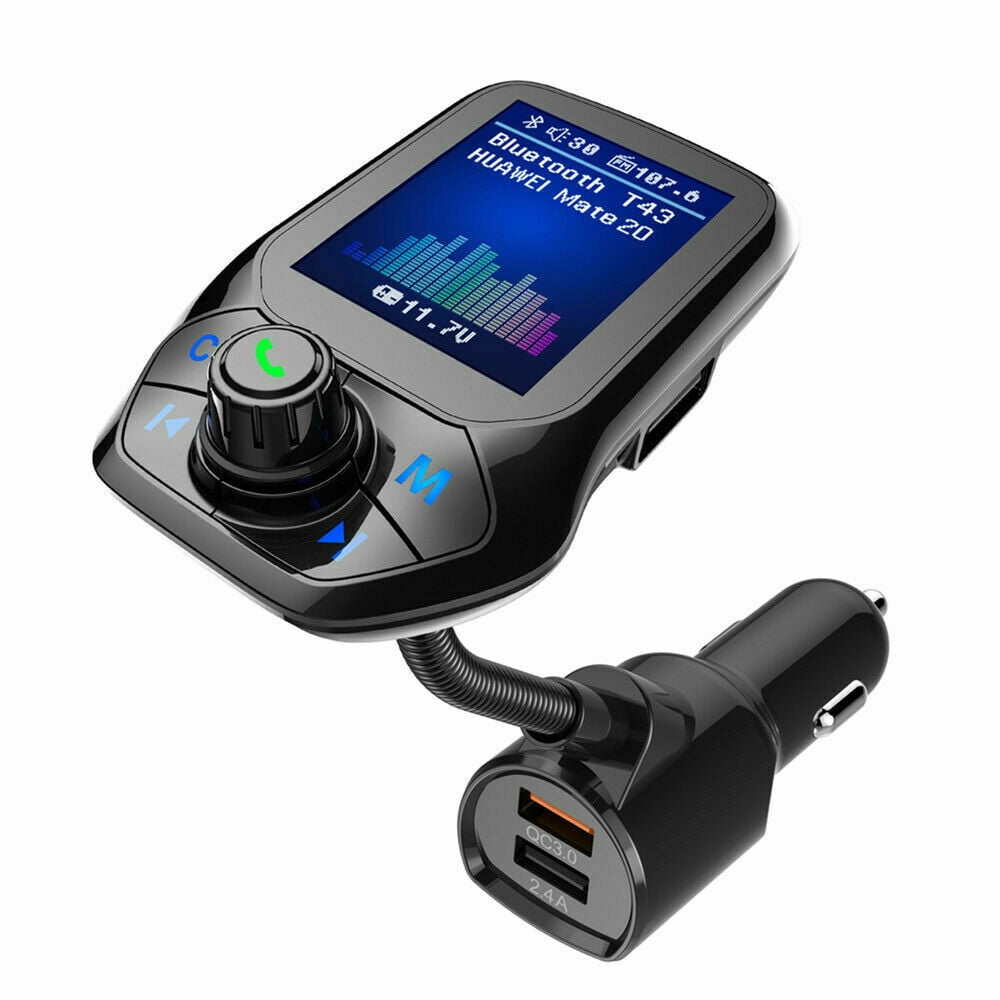 Large Display Bluetooth Car Music Player Handsfree FM Transmission TF Card USB