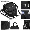 thumbnail image 4 of Dinheiro Mochila Mujer Bolso Bandolera 2 en 1 Mochila de Nylon Impermeable Mochila Escolar Pequeña Mochila Antirrobo para Uso Diario Escuela Viajes Senderismo Trabajo Negro, 4 of 5