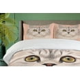thumbnail image 4 of Ambesonne Animal Duvet Cover Set, Love Cat Words Portrait, 2-Calking, Beige Cream Peach, 4 of 6