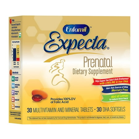 Enfamil Expecta Prenatal Dietary Supplement, 30 Multivitamin Tablets & 30 DHA