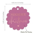 thumbnail image 6 of Inkdotpot Pack Of 50 Merry Christmas Favor Paper Tags Craft Real Rose Gold Foil Hang Tags, 6 of 7